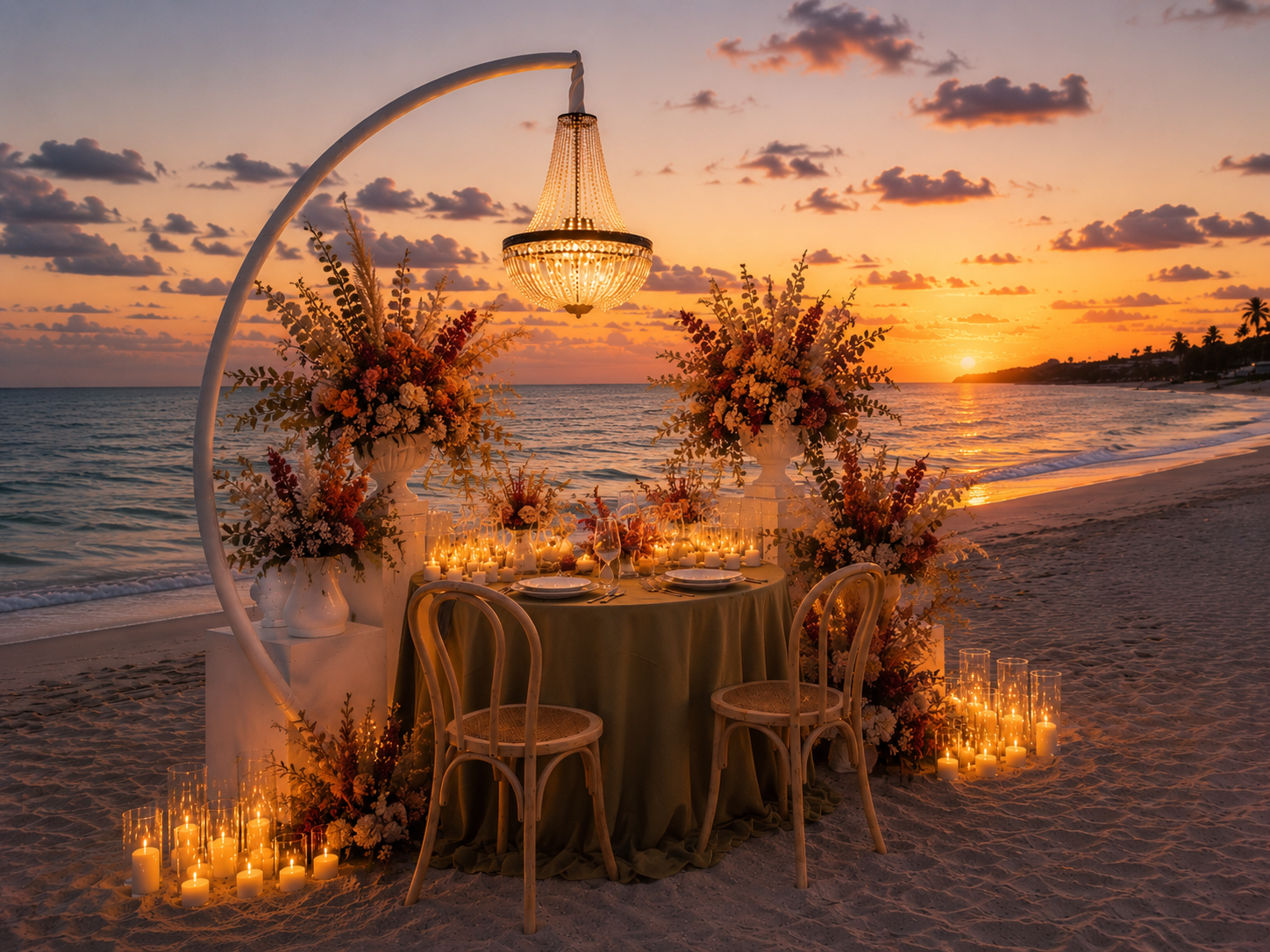 Romantic dinner setup reference 2 in Punta Cana